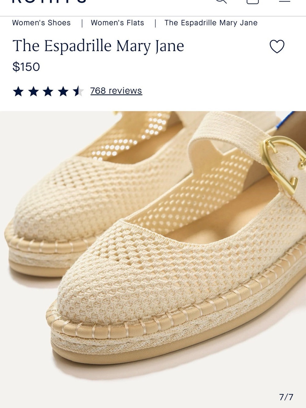 Rothy espadrille Mary Jane - Picture 3 of 6
